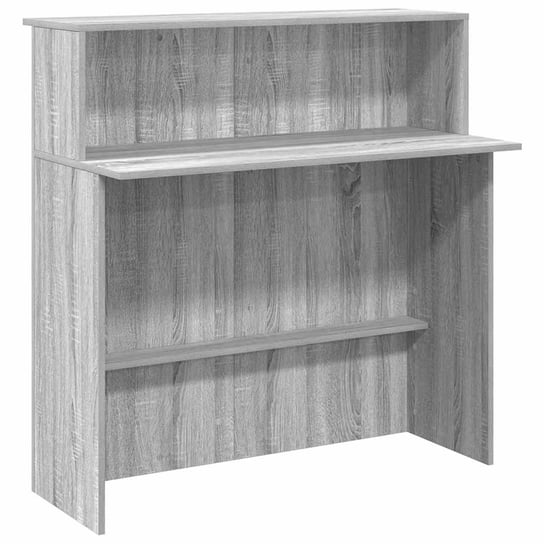 vidaXL Biurko recepcyjne szare Sonoma 100x50x103,5 cm Drewno klejone vidaXL