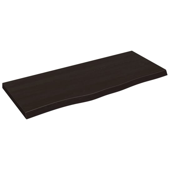 vidaXL Blat do łazienki, ciemnobrązowy, 100x40x(2-4) cm, lite drewno vidaXL