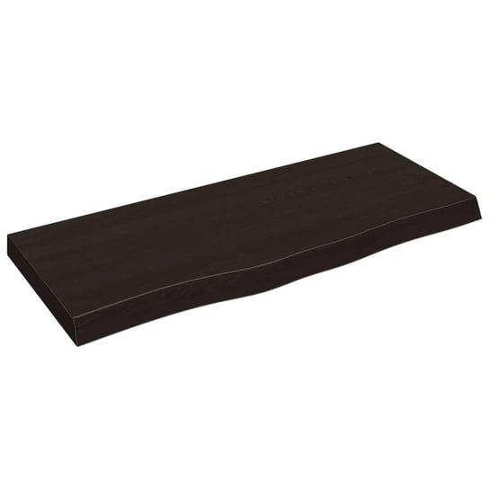 vidaXL Blat do łazienki, ciemnobrązowy, 100x40x(2-6) cm, lite drewno vidaXL