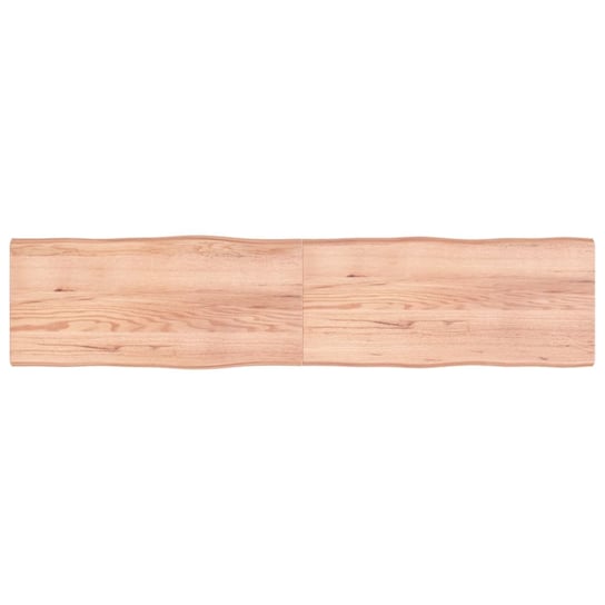 vidaXL Blat, jasnobrązowy 220x50x(2-4)cm drewno z naturalną krawędzią vidaXL