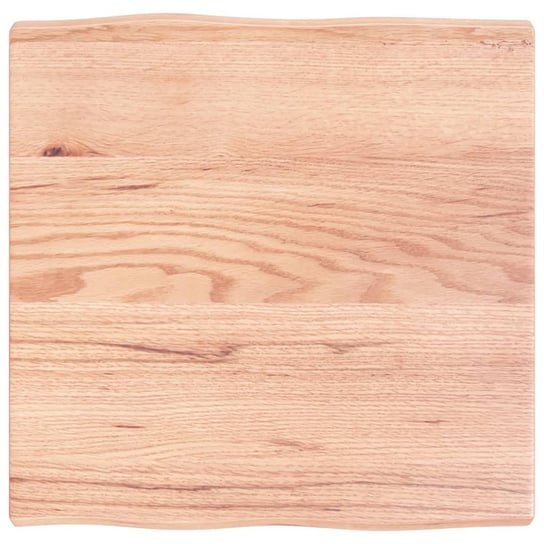 vidaXL Blat, jasnobrązowy 60x60x(2-4) cm drewno z naturalną krawędzią vidaXL