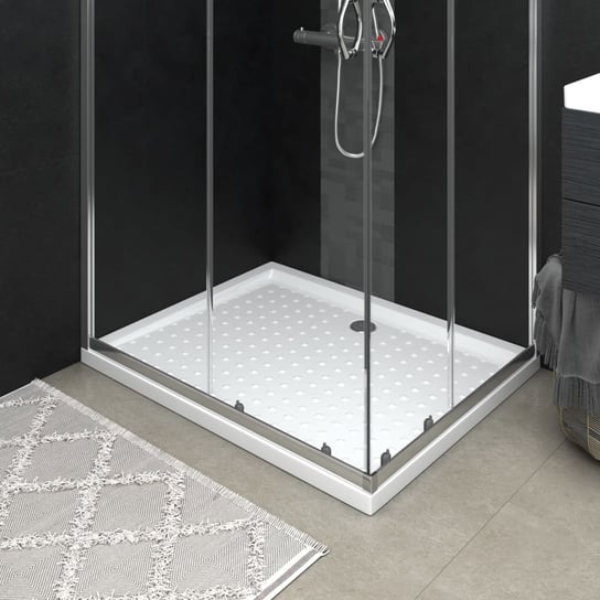 vidaXL, Brodzik prysznicowy z wypustkami, biały, 80x100x4 cm, ABS vidaXL