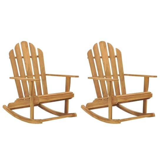 Vidaxl Bujane Krzesła Adirondack, 2 Szt., Lite Drewno Tekowe vidaXL