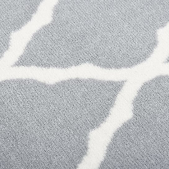vidaXL Chodnik dywanowy, BCF, szaro-biały, 80x150 cm vidaXL