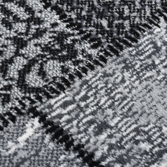 vidaXL Chodnik dywanowy, BCF, szary z geometrycznym wzorem, 100x150 cm vidaXL