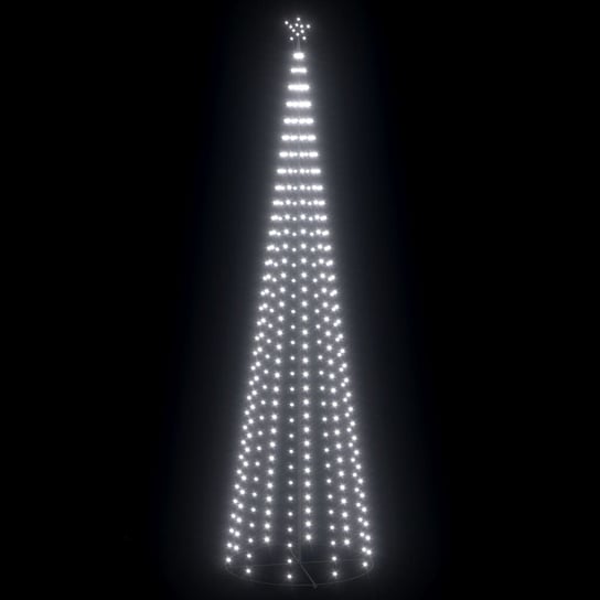 vidaXL Choinka stożkowa, 752 lampki LED, zimne białe, 160x500 cm vidaXL