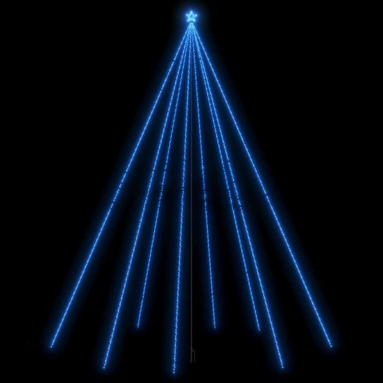 vidaXL Choinka z lampek, wewn./zewn., 1300 niebieskich diod LED, 8 m vidaXL