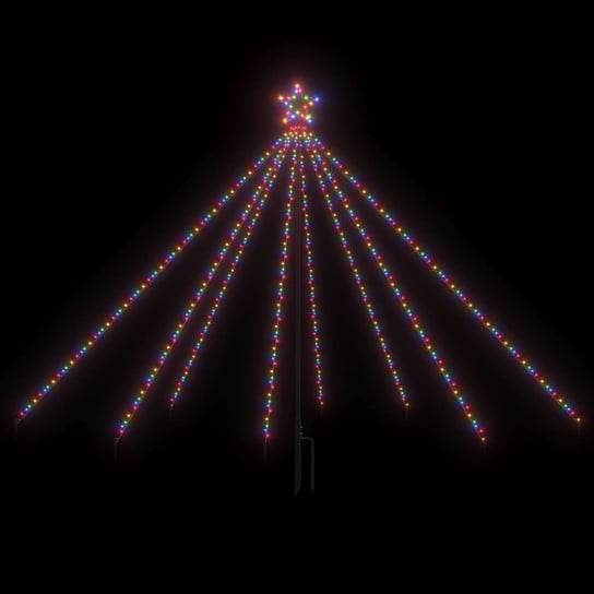 vidaXL Choinka z lampek, wewn./zewn., 400 kolorowych diod LED, 2,5 m vidaXL