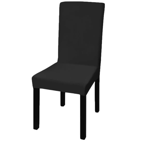 vidaXL Czarne, rozciągliwe pokrowce na krzesła, 6 sztuk vidaXL