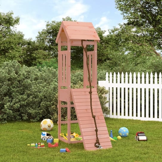 vidaXL Domek ze ścianką wspinaczkową dla dzieci, drewno daglezjowe vidaXL