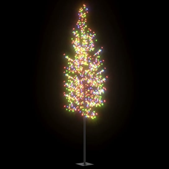 vidaXL Drzewko świąteczne, 1200 kolorowych LED, kwiat wiśni, 400 cm vidaXL