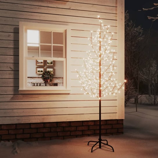 vidaXL Drzewko wiśniowe, 220 LED, ciepła biel, 220 cm vidaXL