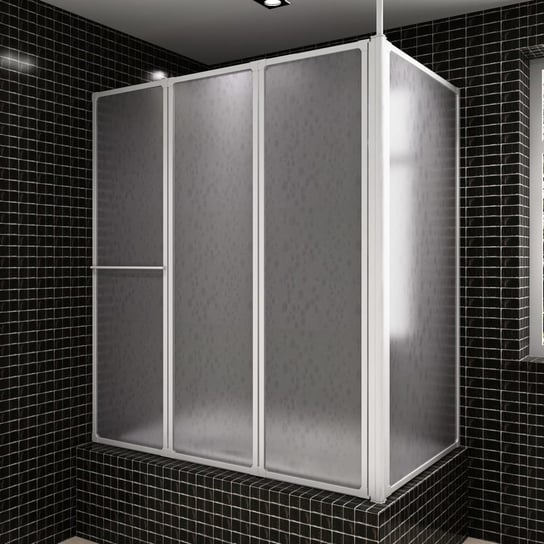 vidaXL Drzwi prysznicowe, kształt L, 70x120x137 cm, 4 panele, składane vidaXL