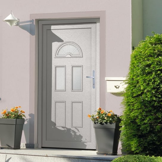 vidaXL Drzwi wejściowe, białe, 98x208 cm, PVC vidaXL