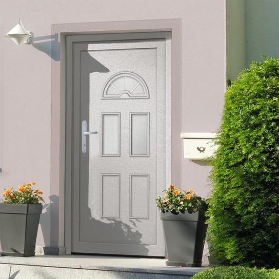vidaXL Drzwi zewnętrzne, białe, 88x208 cm, PVC vidaXL