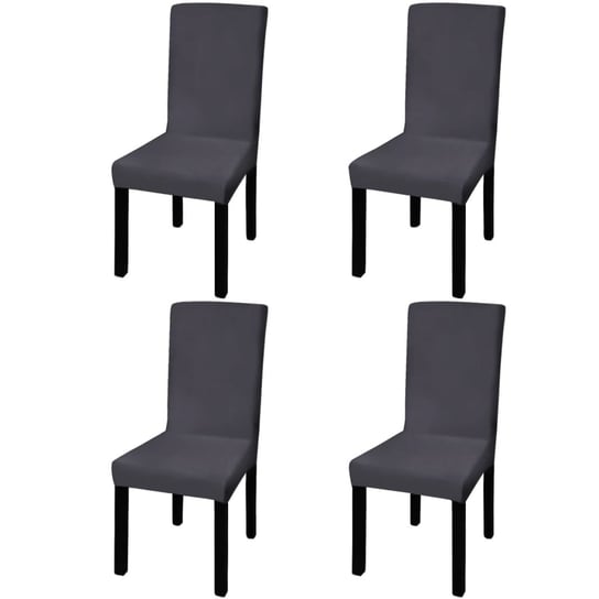 vidaXL Elastyczne pokrowce na krzesła, 4 szt., antracytowe vidaXL