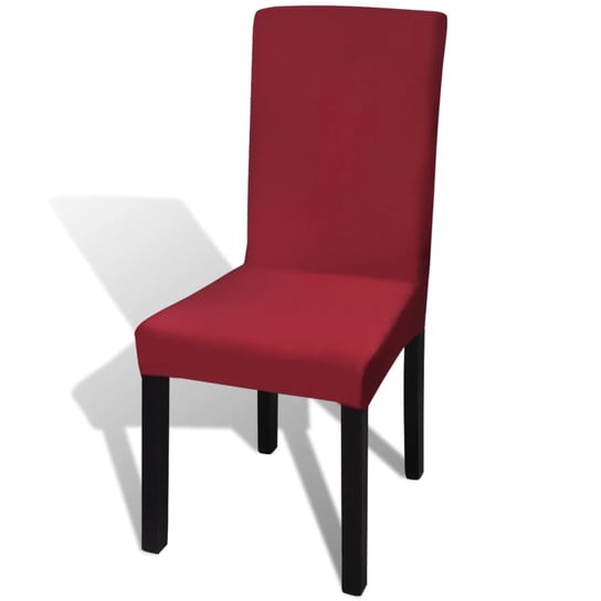 vidaXL Elastyczne pokrowce na krzesła, bordowe, 6 sztuk vidaXL