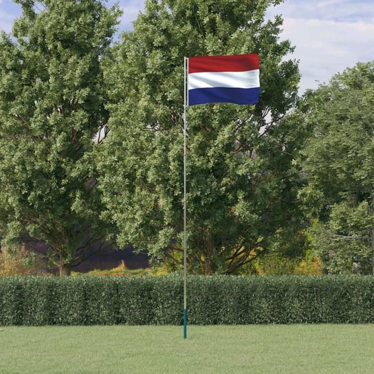 vidaXL Flaga Holandii z masztem, 5,55 m, aluminium vidaXL
