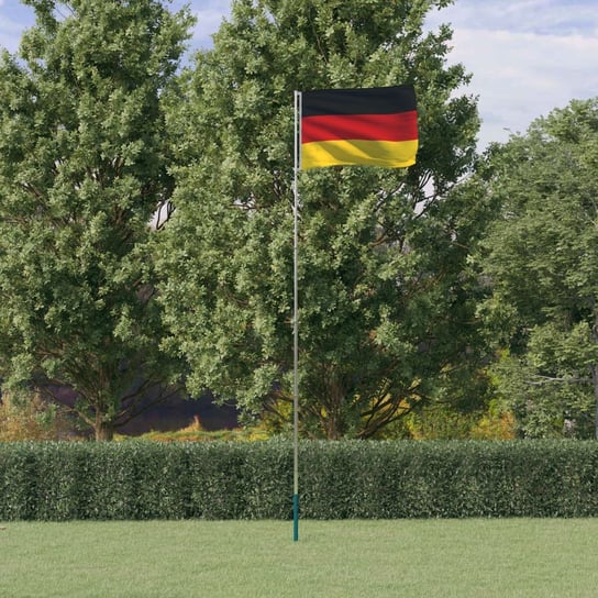 vidaXL Flaga Niemiec z masztem, 5,55 m, aluminium vidaXL