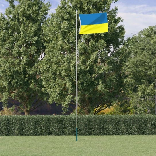 vidaXL Flaga Ukrainy, z mosiężnymi przelotkami, 90x150 cm vidaXL