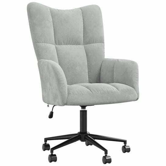 vidaXL Fotel, Jasnoszary, Obity Aksamitem! vidaXL