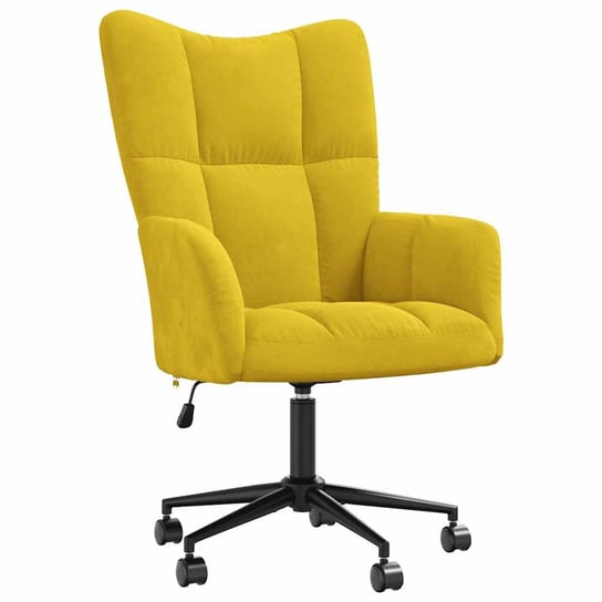 vidaXL Fotel, Musztardowy, Obity Aksamitem! vidaXL