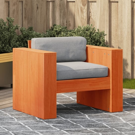vidaXL Fotel ogrodowy, woskowy brąz, 79x60x62 cm, lite drewno sosnowe vidaXL