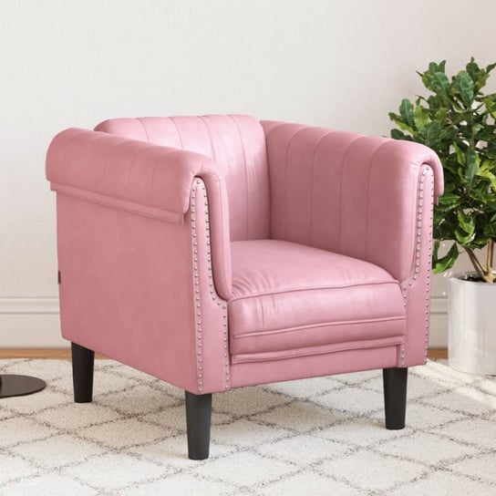 vidaXL Fotel, różowy, tapicerowany aksamitem Inna marka