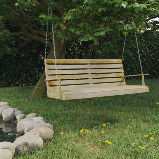 vidaXL Huśtawka ogrodowa, impregnowane drewno sosnowe, 155x65x60 cm vidaXL