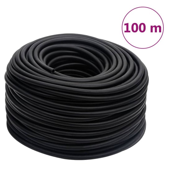 vidaXL Hybrydowy wąż pneumatyczny, czarny, 0,6", 100 m, guma i PVC vidaXL
