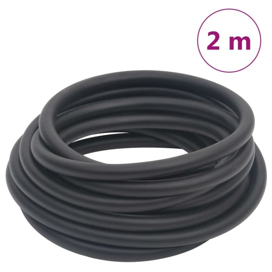 vidaXL Hybrydowy wąż pneumatyczny, czarny, 0,6", 2 m, guma i PVC vidaXL