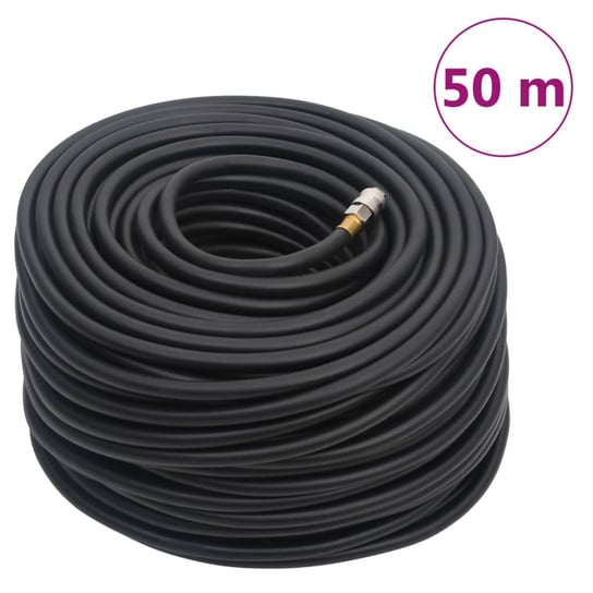 vidaXL Hybrydowy wąż pneumatyczny, czarny, 0,6", 50 m, guma i PVC vidaXL
