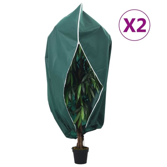 vidaXL Kaptury ochronne z suwakiem, 2 szt., 70 g/m² 3,93x3,5 m vidaXL