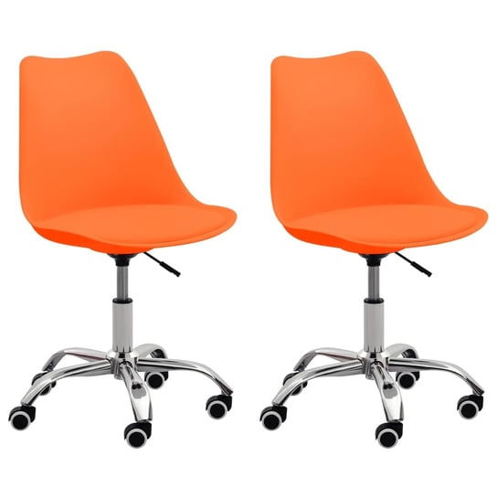 vidaXL Krzesła biurowe, 2 szt., pomarańczowe, sztuczna skóra vidaXL