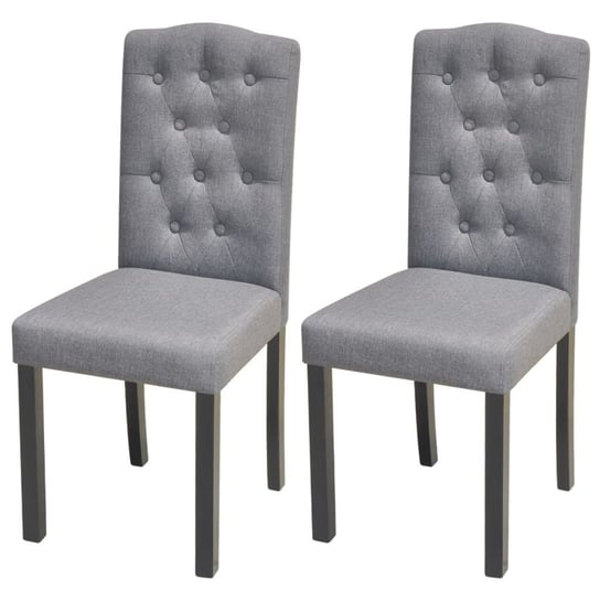 vidaXL Krzesła do jadalni, 2 szt., szare, tapicerowane tkaniną vidaXL