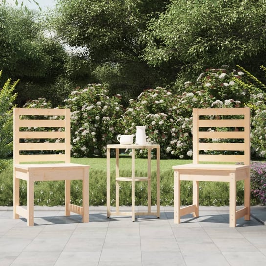 vidaXL Krzesła ogrodowe, 2 szt., 50x48x91,5 cm, lite drewno sosnowe vidaXL