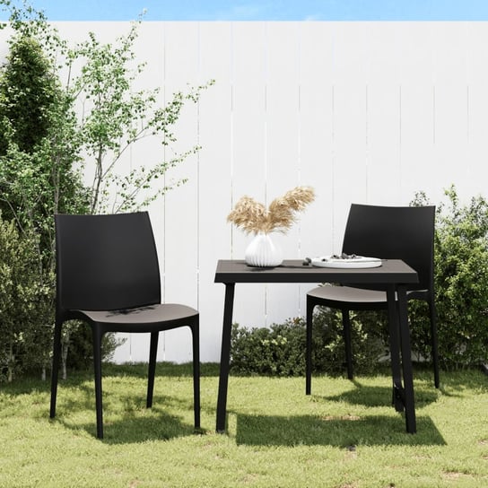 vidaXL Krzesła ogrodowe, 2 szt, antracytowe, 50x46x80 cm, polipropylen vidaXL