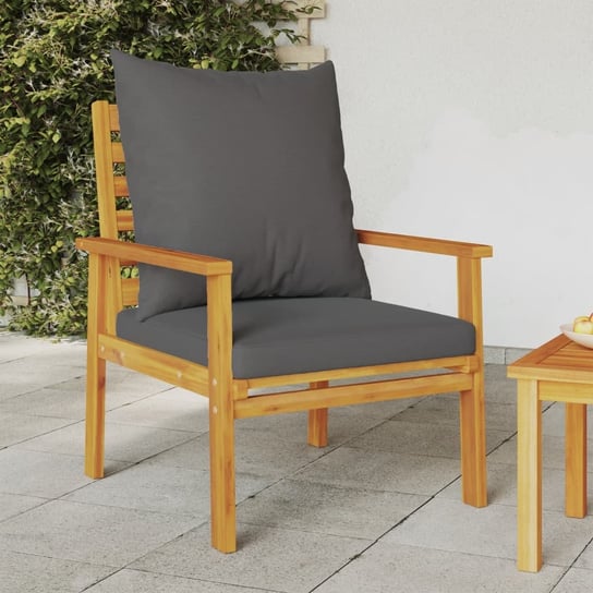 vidaXL Krzesła ogrodowe, 2 szt., z poduszkami, lite drewno akacjowe vidaXL