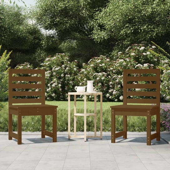 vidaXL Krzesła ogrodowe, 2szt., miodowy brąz, 50x48x91,5cm, lita sosna vidaXL