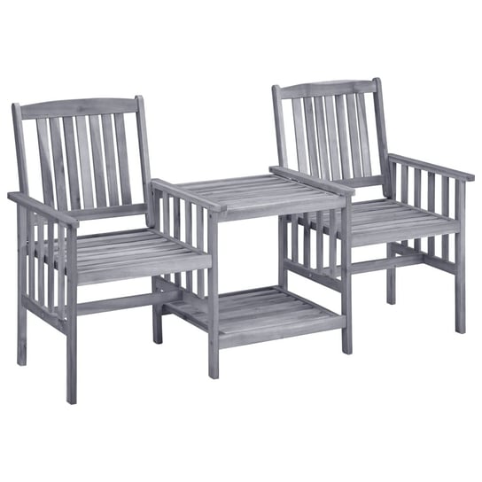 vidaXL Krzesła ogrodowe ze stolikiem, 159x61x92 cm, drewno akacjowe vidaXL
