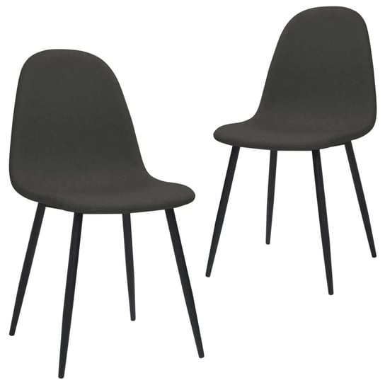 vidaXL Krzesła stołowe, 2 szt., 45x53,5x83 cm, czarne, ekoskóra vidaXL