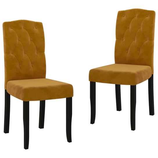 vidaXL Krzesła stołowe, 2 szt., brązowe, obite aksamitem vidaXL