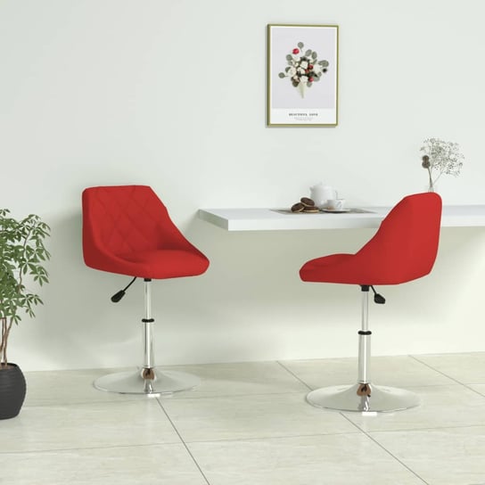 vidaXL Krzesła stołowe, 2 szt., czerwone wino, sztuczna skóra vidaXL