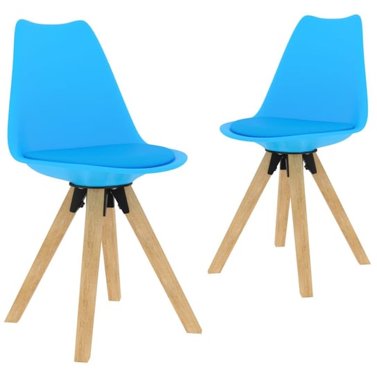 vidaXL Krzesła stołowe, 2 szt., niebieskie vidaXL