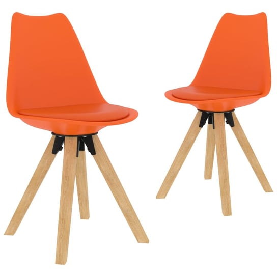 vidaXL Krzesła stołowe, 2 szt., pomarańczowe vidaXL
