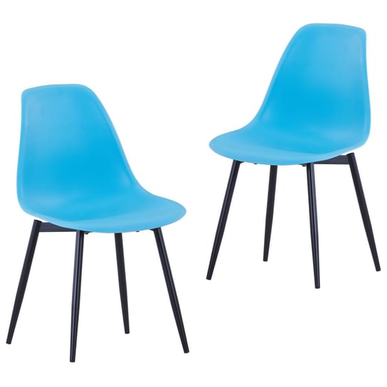 vidaXL Krzesła stołowe, 2 sztuki, niebieskie, PP vidaXL