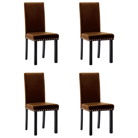 vidaXL Krzesła stołowe, 4 szt., brązowe, PVC vidaXL