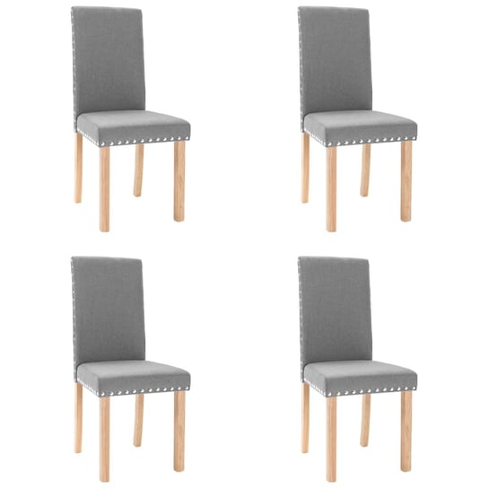 vidaXL Krzesła stołowe, 4 szt., jasnoszare, obite tkaniną vidaXL