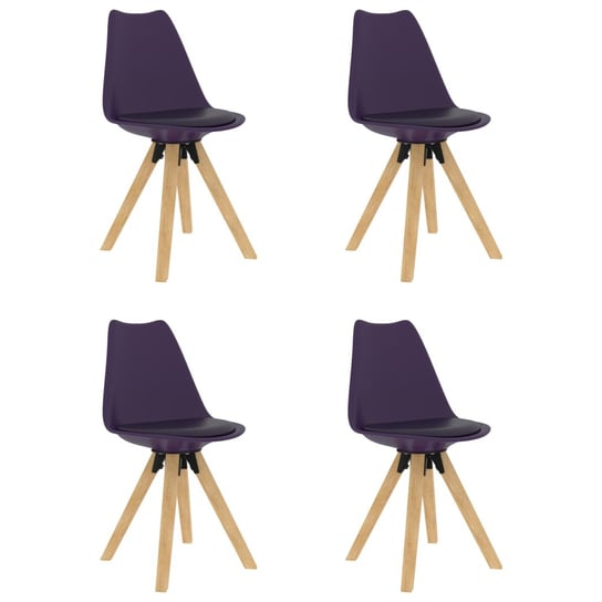 vidaXL Krzesła stołowe, 4 szt., liliowe vidaXL