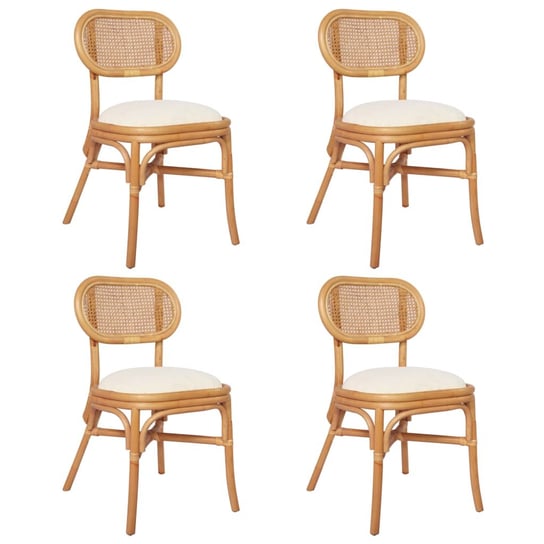 vidaXL Krzesła stołowe, 4 szt., lniane vidaXL